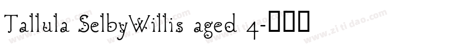 Tallula SelbyWillis aged 4字体转换